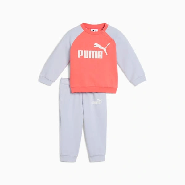 PUMA Minicats: Il Duo Perfetto per Piccoli Esploratori! Completo Raglan & Pantaloni, Comodo e Stiloso.